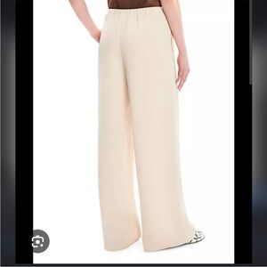 Theory PJ pants size 4  cream wide leg pajama hammered viscose